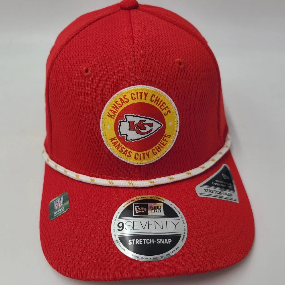Kansas City Chiefs Hat Snapback New Era 9Seventy‎ Red Yellow Rope NFL Sideline